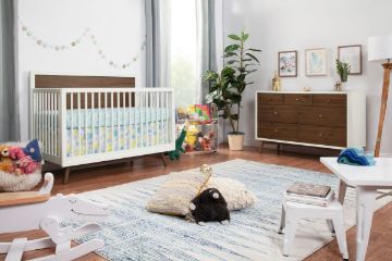 Picture of Palma White/Natural Crib Nursery Furniture Packages by Babyletto