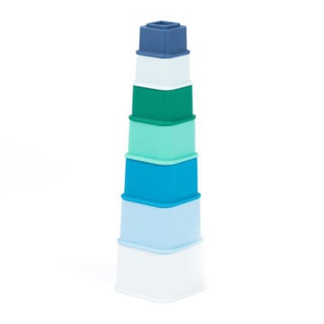 Picture of Cool Blue Happy Stacks - by Bella Tunno