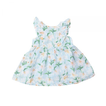 Picture of Angel Dear Blue Lilly Ruffle Cotton Muslin Sundress