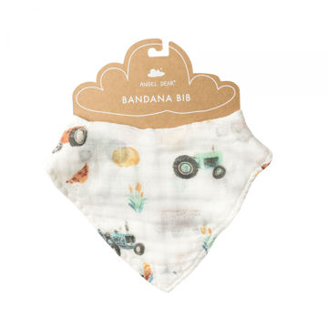 Picture of Farm Tractors Cotton Muslin Bandana Bib One Size fits most