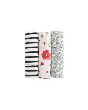 Picture of Cotton Muslin Swaddle 3 Pack Summer Poppy 2 by Little Unicorn