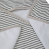 Picture of Cotton Hooded Towel & Wash Cloth - Grey Stripe by Little Unicorn