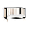 Picture of Lolly 3-N-1 Crib - Black and Washed Natural - By Babyletto