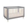 Picture of Lolly 3-in-1 Crib - Grey and Washed Natural - By Babyletto