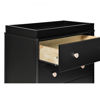 Picture of Lolly 3-Drawer Changer Dresser with Removable Changer Tray - Black and Washed Natural - By Babyletto