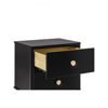 Picture of Lolly Nightstand with USB Port in Black and Washed Natural - By Babyletto