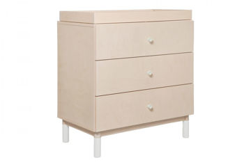 Picture of Gelato 3 Drawer Changer Dresser with Removable Changer Tray Washed Natural - by Babyletto