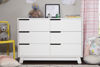 Picture of Hudson 6-Drawer Solid White Double Dresser - by BabyLetto