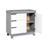 Picture of Hudson 3-Drawer Changer Dresser Grey and White with Removable Changing Tray - by Babyletto
