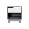 Picture of Hudson Nightstand with USB Port in Grey and White - by BabyLetto