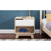 Picture of Hudson Nightstand with USB Port in Washed Natural and White - by BabyLetto