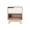 Picture of Hudson Nightstand with USB Port in Washed Natural and White - by BabyLetto