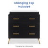 Picture of 4 Drawer Dresser with Changer - Black finish with  Melted Bronze Feet - by Delta