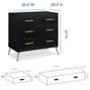 Picture of 4 Drawer Dresser with Changer - Black finish with  Melted Bronze Feet - by Delta