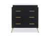 Picture of 4 Drawer Dresser with Changer - Black finish with  Melted Bronze Feet - by Delta