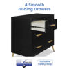 Picture of 4 Drawer Dresser with Changer - Black finish with  Melted Bronze Feet - by Delta