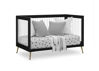 Picture of 3-In-1 Crib with Acrylic spindles in Black with Melted Bronze feet + Toddler conversion kit - from Delta