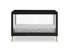 Picture of 3-In-1 Crib with Acrylic spindles in Black with Melted Bronze feet + Toddler conversion kit - from Delta
