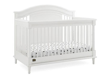 Picture of Juliette 6-in-1 Convertible Crib with toddler guardrail -  Bianca White