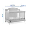 Picture of Juliette 6-in-1 Convertible Crib with toddler guardrail -  Moonstruck Grey