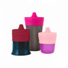 Picture of SNUG Universal Silicone Sippy Lids 3 Pack - Pink | By Boon