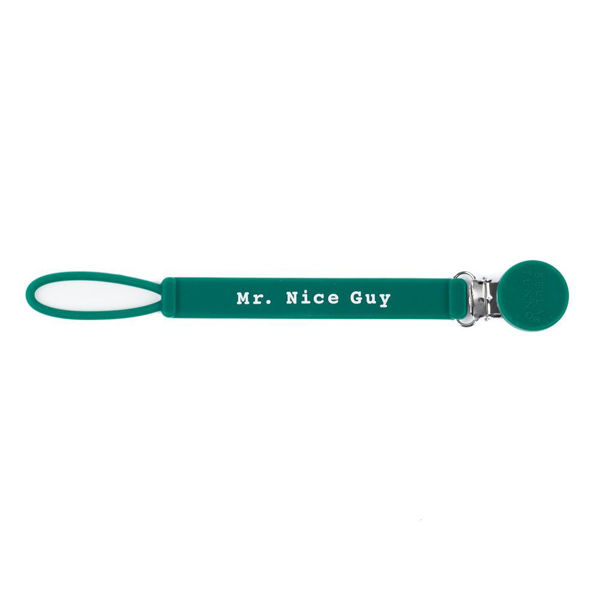 Picture of Mr Nice Guy Signatuer Pacifier Clip | Bella Tunno