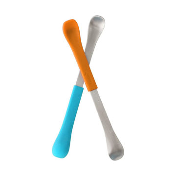Picture of SWAP 2-in-1 Feeding Spoon - Blue/Orange - 2 Pack by Boon