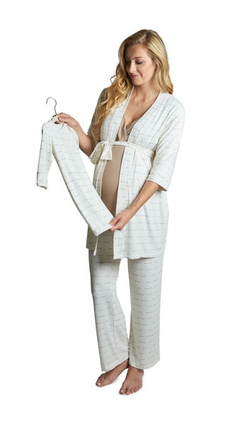 Picture of 5 Piece PJ Set - Mom and Me - Morse Code Love- Extra Small