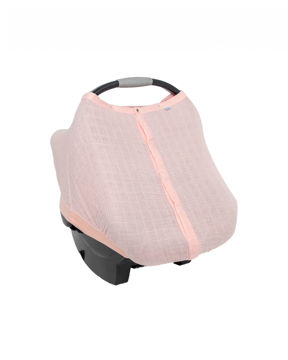 Picture of Cotton Muslin Car Seat Canopy - Rose Petal  by Little Unicorn