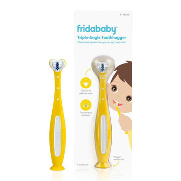 Picture of SmileFrida 2.0 Toothhugger - Toddler Toothbrush - Yellow - by Frida Baby