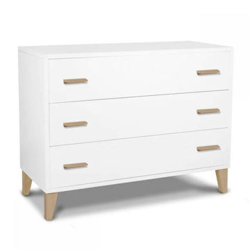 Picture of Caravaggio 3 Drawer White & Natural | Italian Artist Collection - made in Italy | by Pali Design