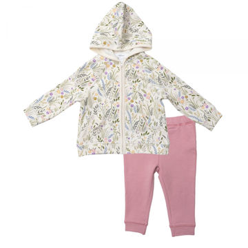 Picture of Angel Dear Organic Cotton Zipper Hoodie Jogger - Riverbank Floral