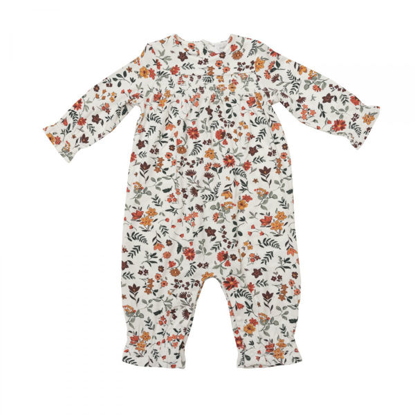 Picture of Angel Dear Smocked Romper - Autumn Ditsy