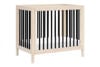 Picture of Gelato Convertible Mini Crib Natural/Black - by Babyletto