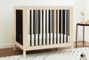 Picture of Gelato Convertible Mini Crib Natural/Black - by Babyletto