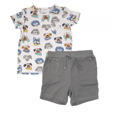 Picture of Angel Dear Crew Neck Tee & Short Set Furry Friends