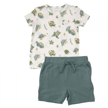 Picture of Angel Dear Crew Neck Tee & Short Set Sea Turtles