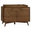 Picture of Palma 7 Drawer Dresser - Natural Walnut Finish - by Babyletto