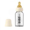 Picture of BIBS Baby Glass Bottle Complete Set Latex 110ml Ivory