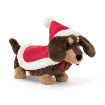 Picture of Winter Warmer Otto Sausage Dog - 6" x 3" | Jingle by Jellycat