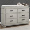 Picture of Caden 6 Drawer Dresser with Changing Top - Rustic Mist | Simmons Baby