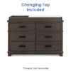 Picture of Caden 6 Drawer Dresser with Changing Top - Rustic Grey | Simmons Baby