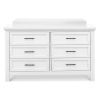 Picture of Emory Farmhouse 6-Drawer Dresser in Linen | Monogram by Namesake