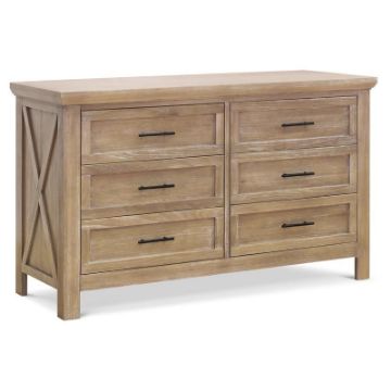 Picture of Emory Farmhouse 6-Drawer Dresser in Driftwood | Monogram by Namesake