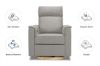 Picture of Willa Power Glider Recliner w/ adj. headrest & USB in Performance Grey Eco-Weave w/Light wood base | Monogram by Namesake