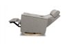 Picture of Willa Power Glider Recliner w/ adj. headrest & USB in Performance Grey Eco-Weave w/Light wood base | Monogram by Namesake