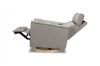 Picture of Willa Power Glider Recliner w/ adj. headrest & USB in Performance Grey Eco-Weave w/Light wood base | Monogram by Namesake