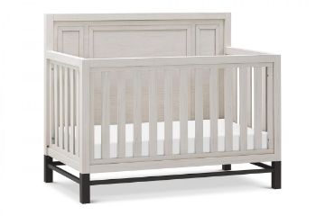 Picture of Newbern 4-in-1 Convertible Crib in White Driftwood | Monogram by Namesake