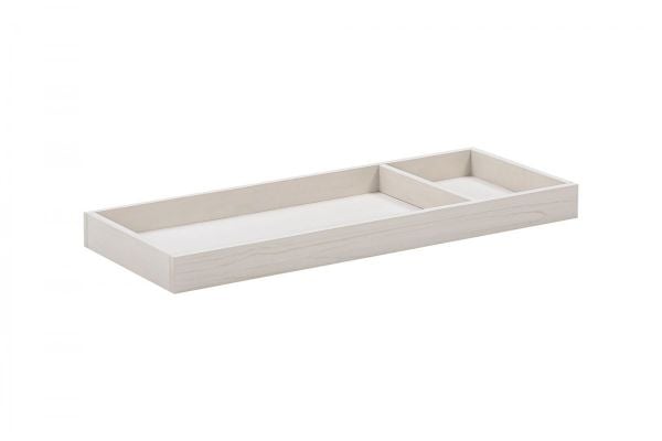 Picture of Universal Wide Removable Changing Tray in White Driftwood | Monogram by Namesake