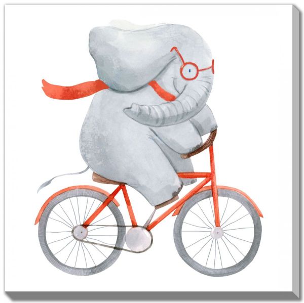 Picture of Elephant On A Bike - 30" x 30" | BFPK Artwork